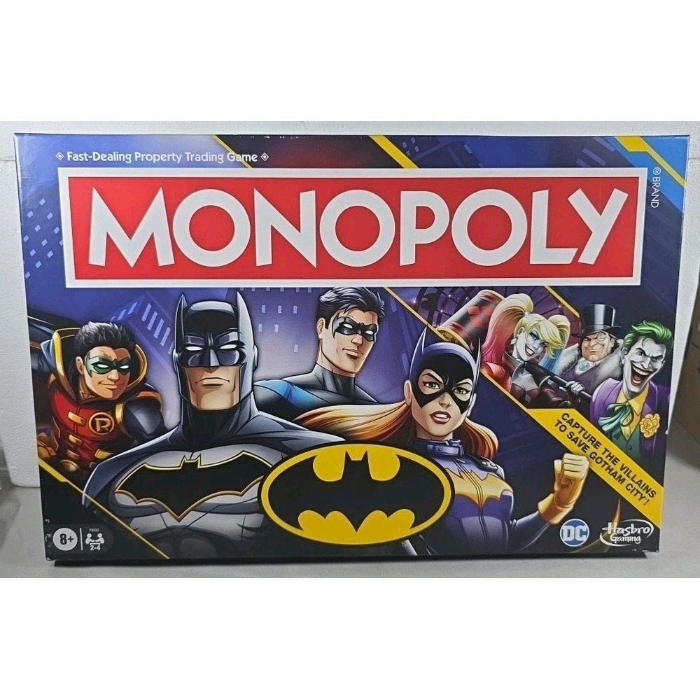 Monopoly Batman Edition Board Game | Monopoly‎ Game for Batman Fans | Ages 8 a